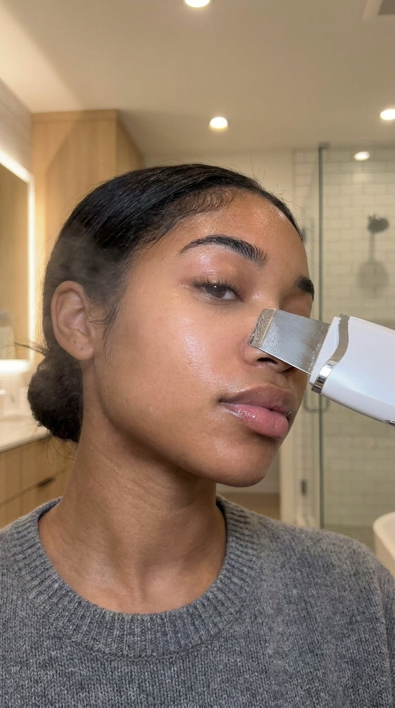 Ultrasonic Skin Scrubber | 3-in-1 Pore Cleanser & Exfoliator