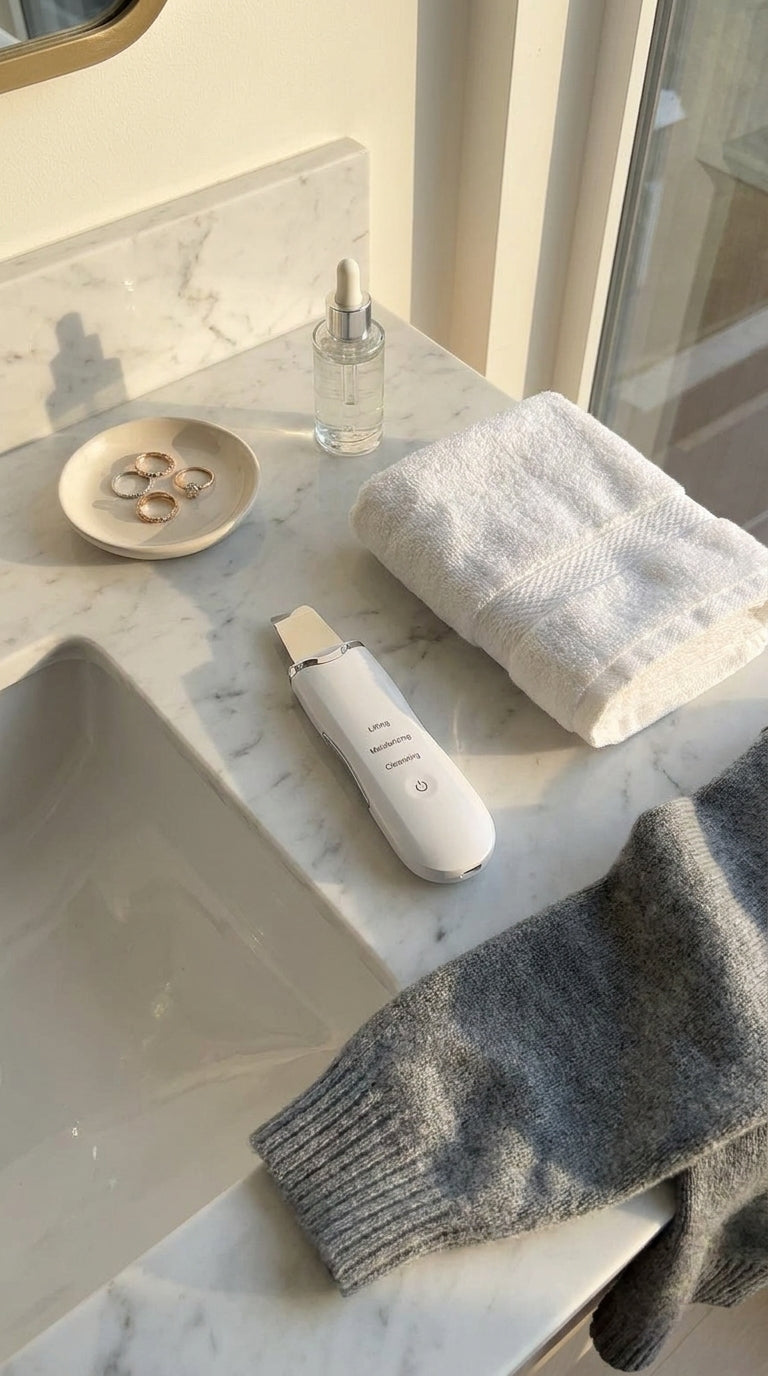 Ultrasonic Skin Scrubber | 3-in-1 Pore Cleanser &amp; Exfoliator
